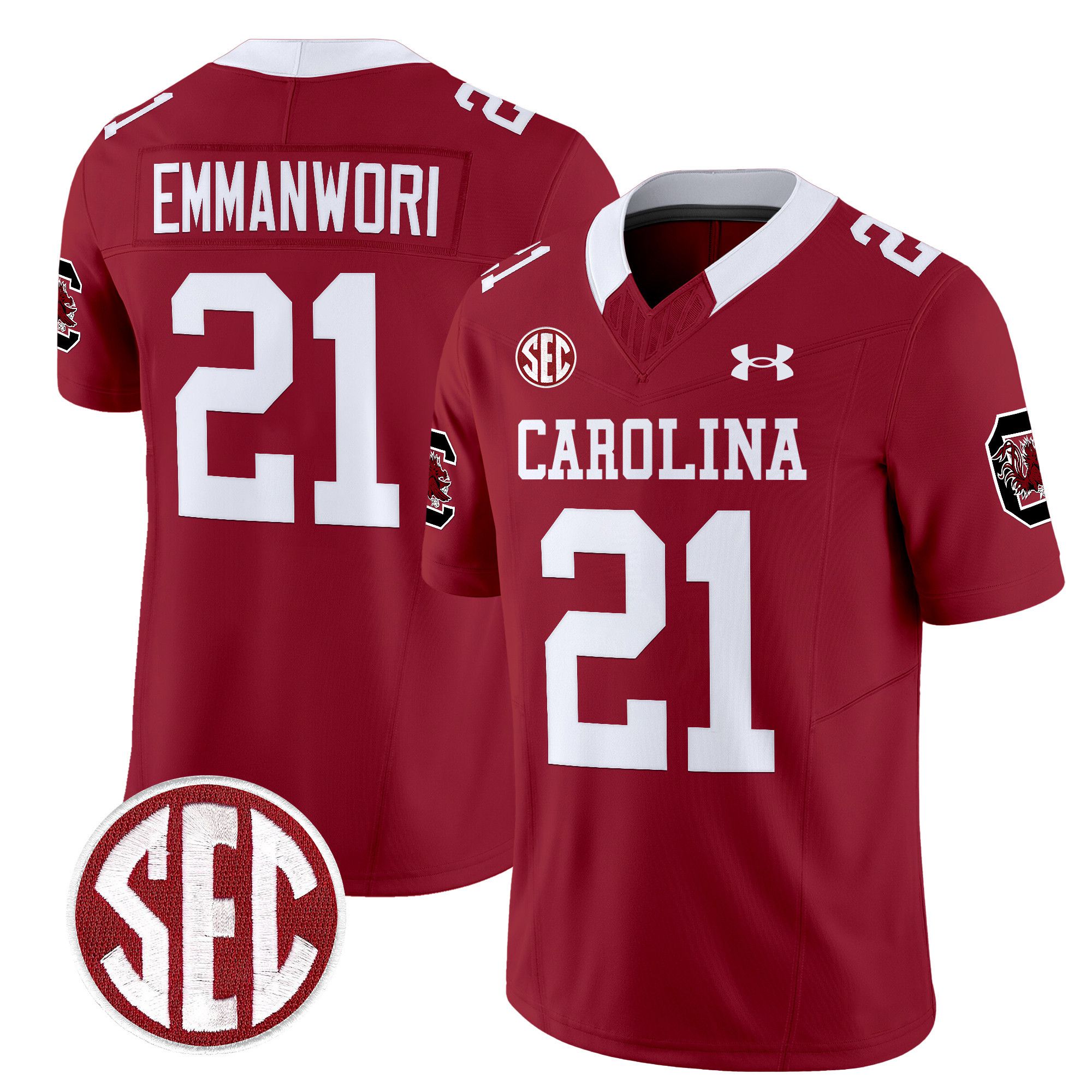 Men South Carolina Gamecocks #21 Emmanwori Red 1980 Throwback Vapor Limited 2024 NCAA Jersey->ncaa teams->NCAA Jersey